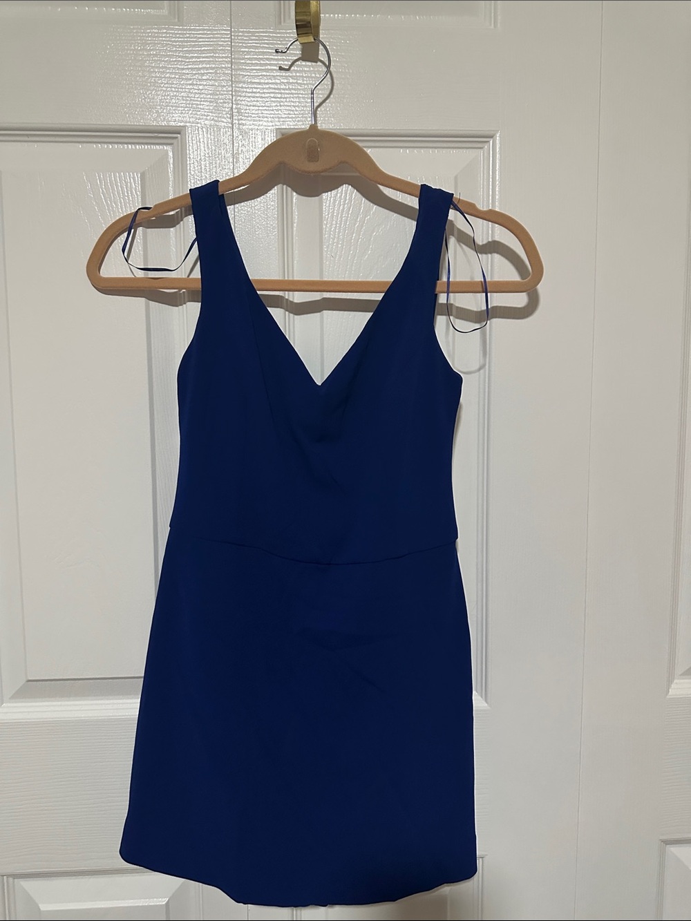 Zara Royal Blue V-Neck Mini Dress